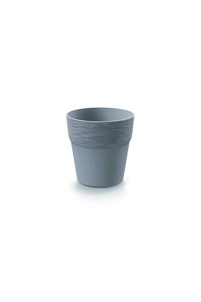 Prosperplast Ghiveci decorativ pentru flori, rotund, gri, 14,7 x 14,8 cm, Furu