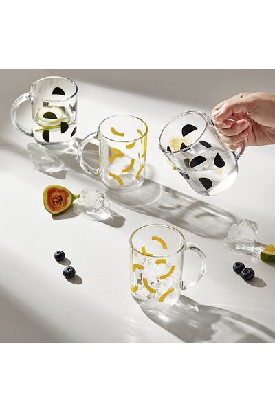 IKEA SKEDSTÖR Cup, Yellow/Black, 30 cl