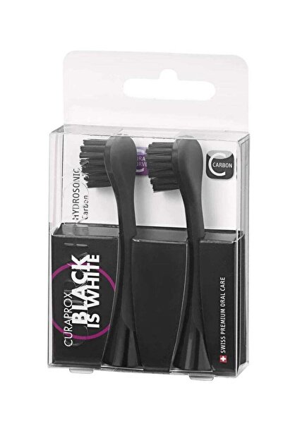 Curaprox Black and White Carbon Brush Head Replacement - Double Pack