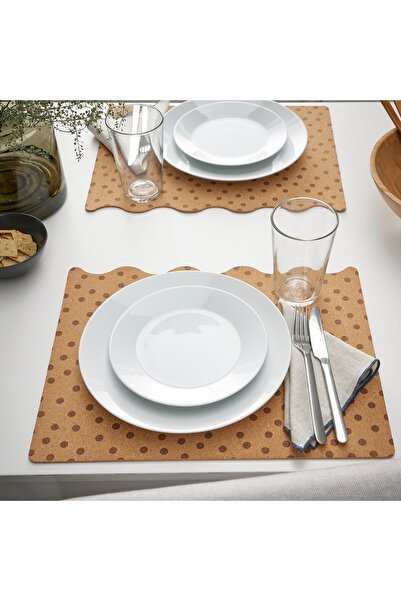 IKEA SOLABBORRE Table Mat, Cork/Polka-Dotted