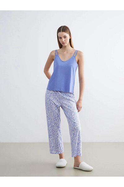LC Waikiki Lcw Dream Buy Elastic Patterned Women's Capri Pajama Bottoms (W5)