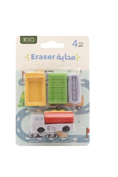 Roco ممحاة مطاطية بتصميم حركة المرور - ممتعة وعملية للمدرسة أو المكتب