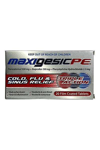 maxigesic أقراص بي إي، 500 ملغ، 20 قطعة