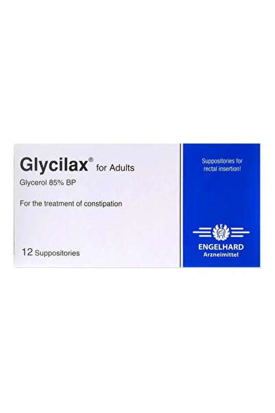 Glycilax تحاميل للبالغين لعلاج الإمساك - 12 قرصًا