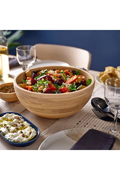 IKEA BLANDA MATT Serving Bowl, Bamboo, 28 cm