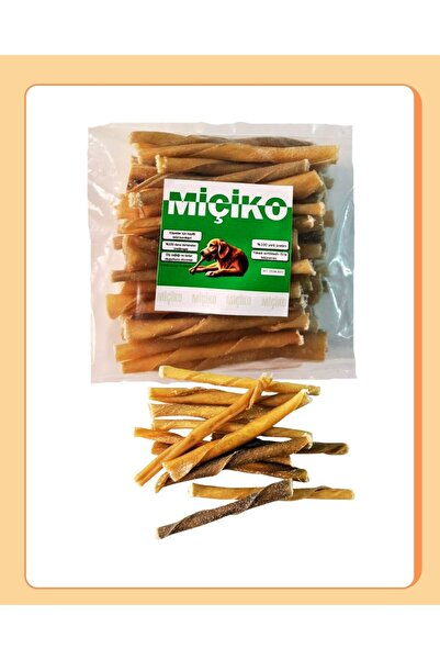 Miçiko 50Li Naturel Burgu Ödül Çubuğu ve Çiğneme Kemiği 8-10Cm