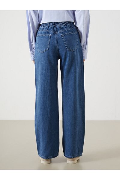LC Waikiki Pantaloni de damă Wideleg cu talie elastică