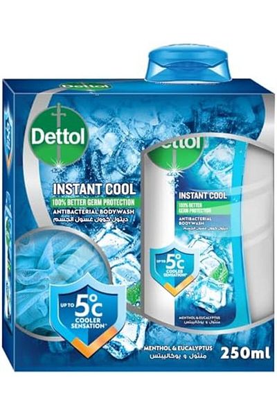 Dettol Cool Anti-Bacterial Shower Gel with Balanced pH 250ml - Peppermint and Bergamot