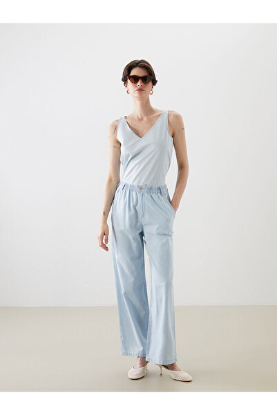 LC Waikiki Neue Saison Damen-Jeanshose mit elastischem Bund und geradem Schnitt