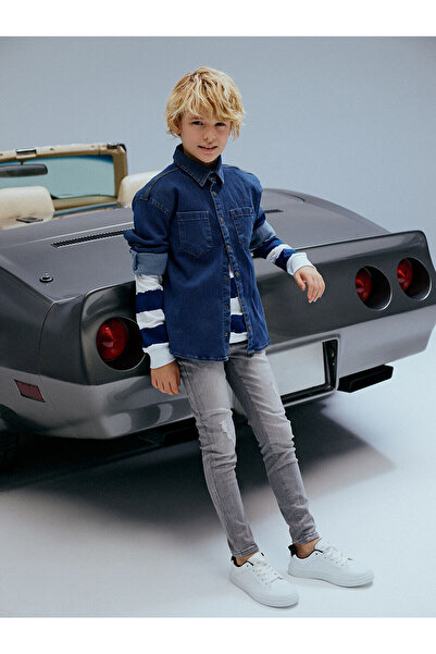 LC Waikiki Pantaloni din denim pentru băieți Özmarka, sezon nou, cu talie aju...