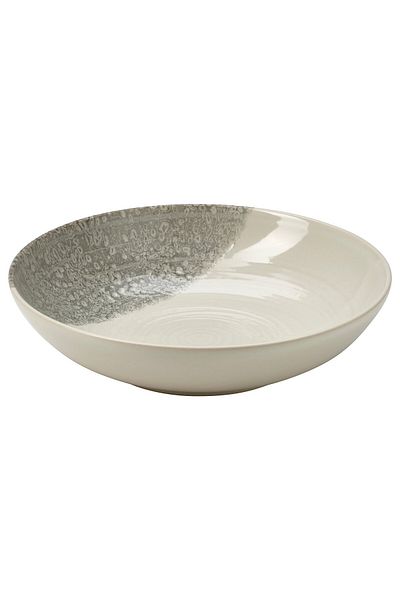 IKEA KRUSTISTEL Deep Plate, Pattern/Gray, 19 cm