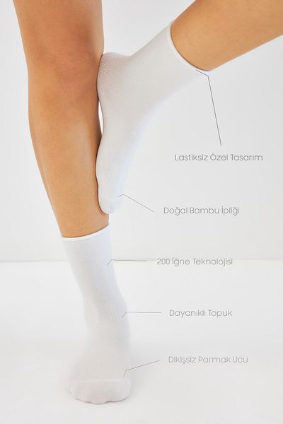 bamboo star Bamboo Women's Elasticless Socket Seamless Premium Socks 3-Piece Assortment Pack Socks That Don'T Squeeze/ Don'T Leave Marks