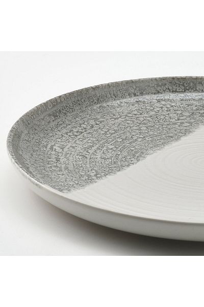 IKEA KRUSTISTEL Plate, Pattern/Gray, 25 cm
