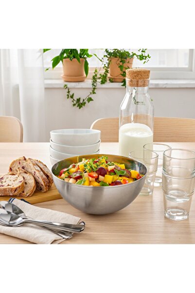 IKEA BLANDA BLANK Serving Bowl, Stainless Steel, 20 cm