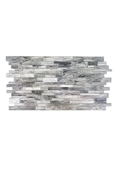 Artool Panou decorativ, PVC, model 3D piatră, nuanțe gri închis, 96x48,5 cm