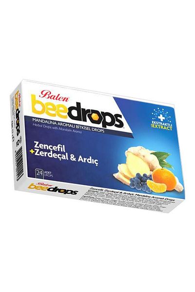 Balen Beedrops Mandarin with Ginger Lozenges - 24 Pieces