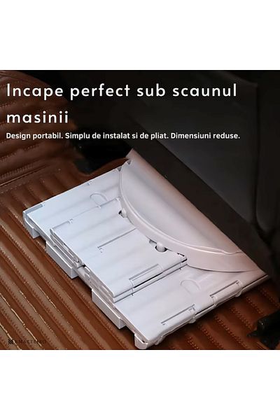 EMATTERIO Toaletă Portabilă Pliabilă 7L, Ideală pentru Camping, Rulote, Pescuit și Cabane, Gri