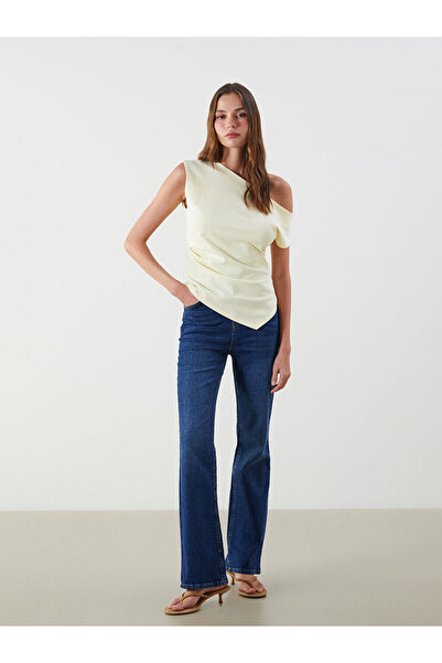 LC Waikiki Nevavm Crop Flare Women's Jean Pants with Difference