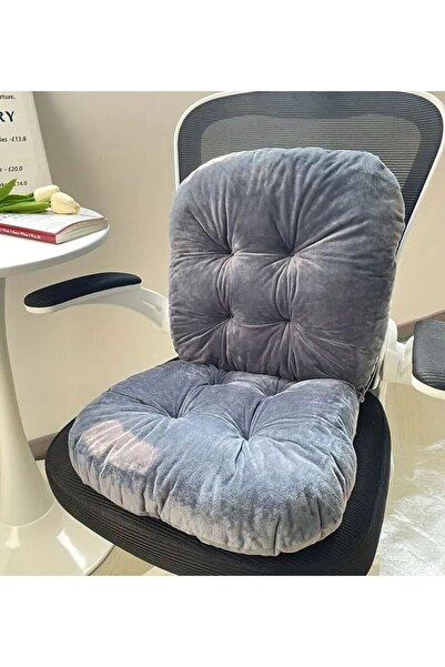 İstanbul kumaş Arkalıklı Çift Taraflı Pofidik Sandalye Minderi Bağcıklı Bel D...