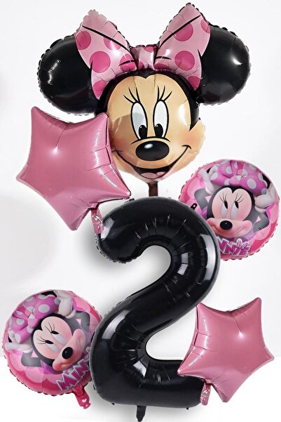 PARTİAVM 2 Yaş Minnie Mouse Doğum Günü Partisi Rakam Balon 1 2 3 4 5 6 7 8 9 ...