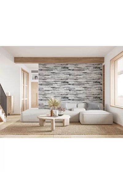 Artool Decorative Panel, PVC, Stone Model 3D, Light and Dark Gray Shades, 96 x 48.5 cm
