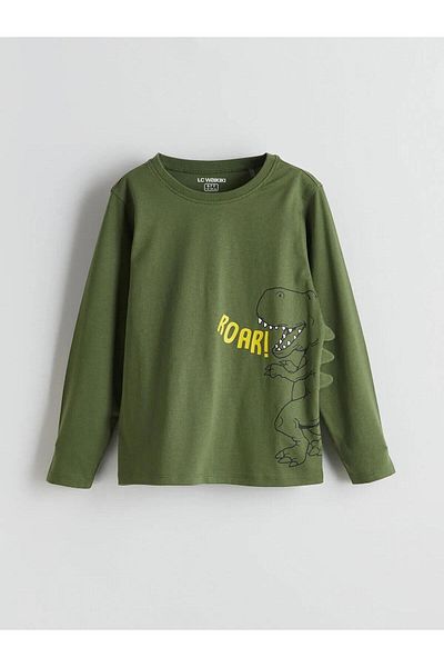 LC Waikiki Lcw Kids Crew Neck Dinosaur Printed Boys Pajama Set (W5)