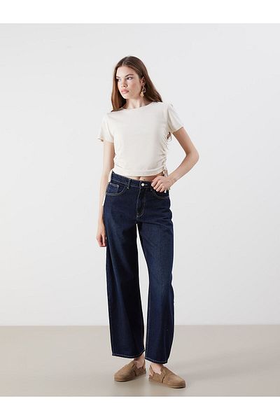 LC Waikiki Γυναικείο Jean Παντελόνι Baggy Fit