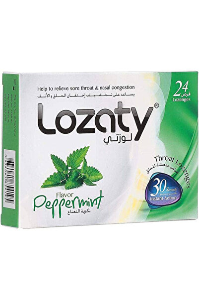 Lozaty Throat Lozenges - Peppermint - 24 Pieces