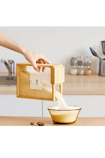 keyfisepet en keyifli sepet Food Storage Container with Bamboo Lid – Transpar...