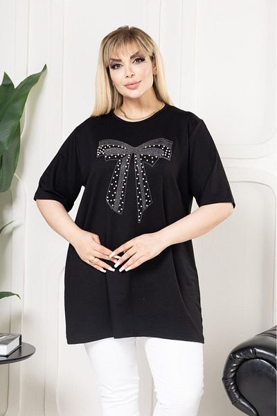 EMEZ Blouse with Pearl Ribbon Detail