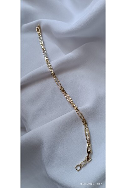 ARİ TAKI Steel Gold Bracelet with Mounts