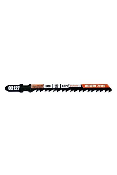 richmann Lamă, ferăstrău pendular, pentru lemn, HCS, tijă în T, 6 TPI, tăiere rapidă, set de 5 bucăți, 100 mm,