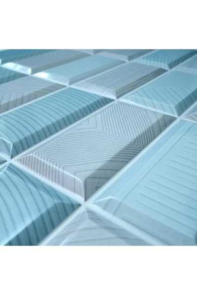 Artool Dekorativní panel, PVC, 3D model cihly, modrý, 96 x 48,5 cm