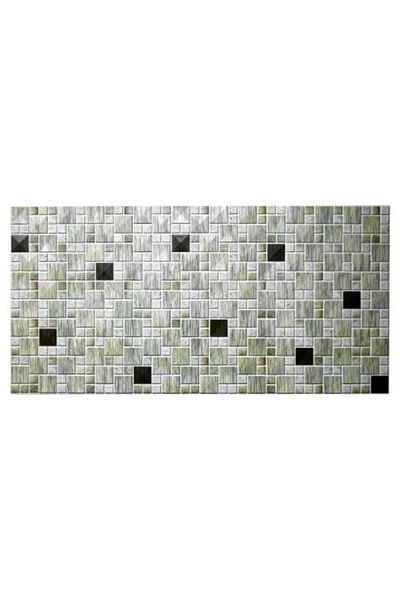 Artool Decorative Panel, PVC, Mosaic Design, Grooved, Grey Shades, 96 x 48.5 cm