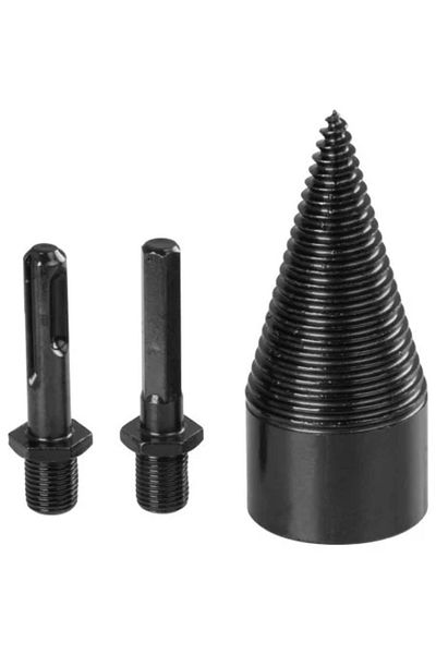 Strend Pro Wood splitter for drill, Strend Pro, with 2 adapters, SDS PLUS, HEX 1/2", 42 mm