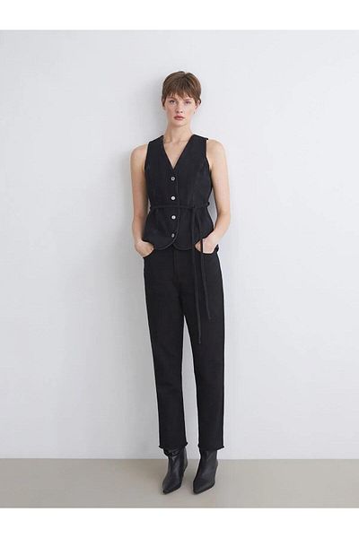LC Waikiki Lcwaikiki Classic V-Neck Women's Jean Vest (W5)