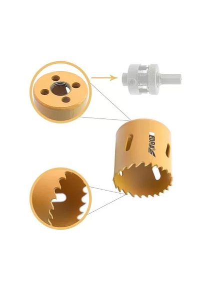 dedra Bimetal core bit for drilling steel, aluminum, plastic, wood, plasterboard, 60 mm,