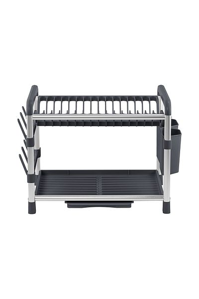 SAFA Multifunctional 2-Tier Stainless Steel Dish Drying Rack for Dishes, Tableware, and Kitchen Supplies