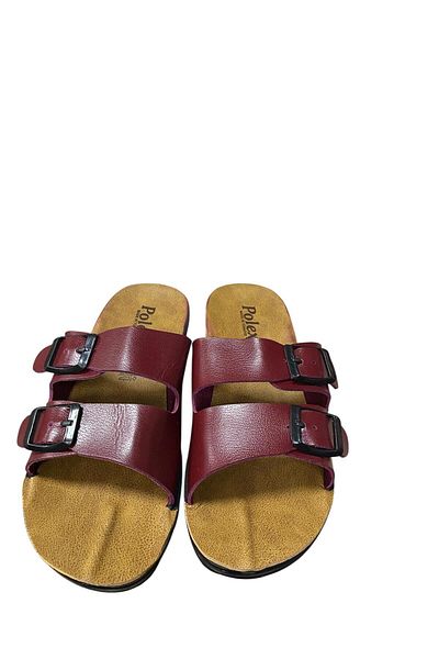 POLEX Women's Double Buckle Flat Sole Slippers