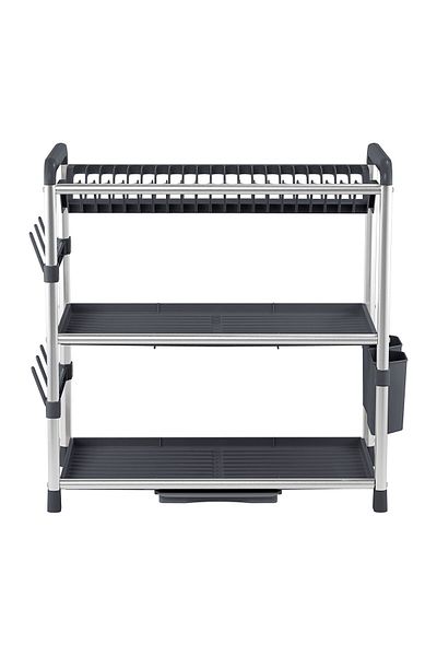 SAFA Multifunctional 3-Tier Stainless Steel Dish Drying Rack for Dishes, Tableware, and Kitchen Supplies