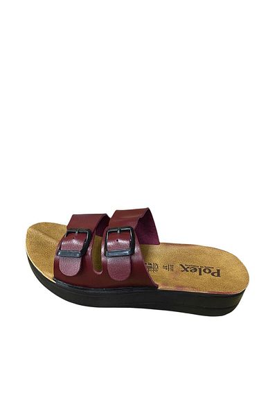POLEX Women's Double Buckle Flat Sole Slippers