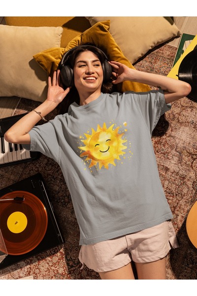 ArtYus TRIOCĂ CU MÂINĂ SCURTĂ CU Gât rotund, IMPRIMATĂ CU TRANSFER SOLAR SMIL...