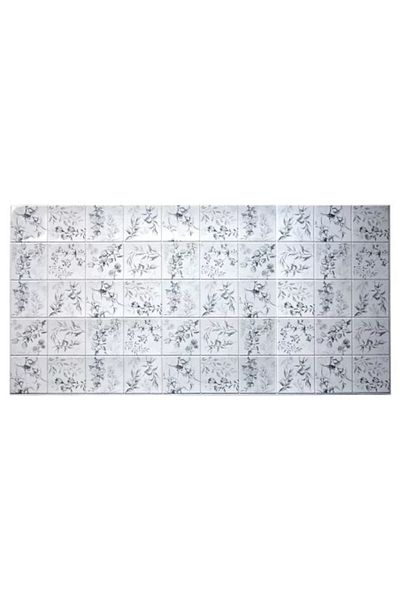 Artool Decorative panel, PVC, wildflower pattern, gray, 96 x 48.5 cm