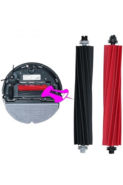 RotRever For Roborock Q5 Pro,Q5 Pro Plus Compatible Silicone Main Brush Spare Parts Set -1 Pair 2Pcs
