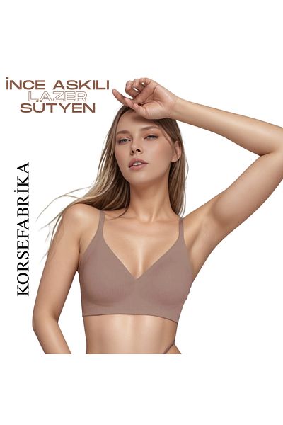 korsefabrika trend mood store Thin Straps Laser Cut Pads - Invisible - No Trace - No Balens Collecting Push up Seamless Bra