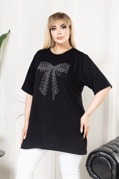 EMEZ Blouse with Pearl Ribbon Detail