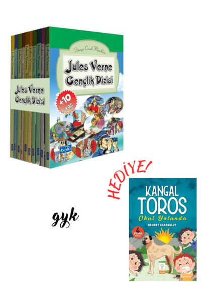 Parıltı Yayınları Jules Verne Gençlik Dizisi (10 Kitap) ve Kangal Toros / Oku...
