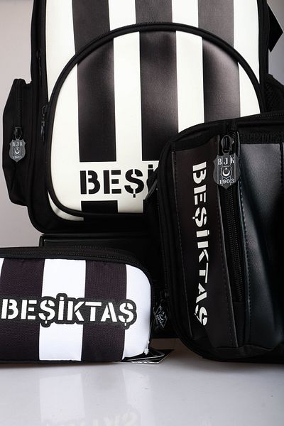 Beşiktaş "دفتر جيب DEKOMUS مع هدية" للمدرسة المرخصة للموسم الجديد، و3 أقسام للغداء والقلم