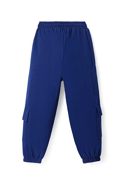 Honeyhap Premium 100% Cotton Knit Full Length Bio Finish Lounge Pant with Patch Detailing - Limoges