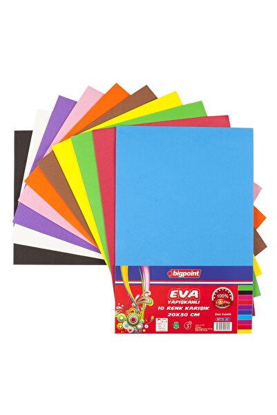 Genel Markalar Yapışkanlı Eva 20x30cm Karışık 10 Renk